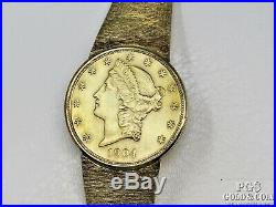 Bueche-Girod 18k-22k Gold 17 Jewel Watch 1904 $20 US Gold Coin 76.7 grams 15914