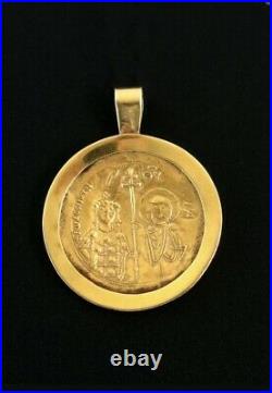 Byzantine Solid Gold Coin, John II, Mounted Pendant