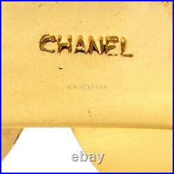 CHANEL 6 Coin Medallion Charm Coin Cuff Bracelet, Gold Tone Hardware