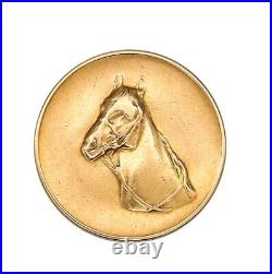 Cartier 1970 Head Or Tail Horse Coin In Solid 14Kt Yellow Gold