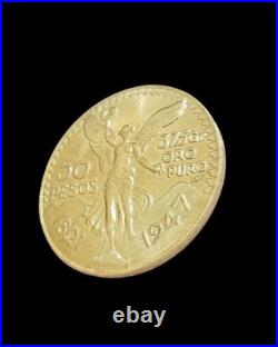 Centenario Coin Custom 10k Solid Yellow Gold 50 Pesos 1947 Mexico Mexican Coin Centenario Coin Custom 10k Solid Yellow Gold 50 Pesos 1947 Mexico Mexican Coin