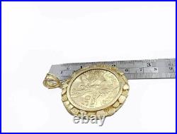Centenario Coin Custom Solid Yellow 10k Gold 50 Pesos 1947 Mexico Mexican Coin