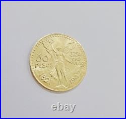 Centenario Coin Custom Solid Yellow 10k Gold 50 Pesos 1947 Mexico Mexican Coin Centenario Coin Custom Solid Yellow 10k Gold 50 Pesos 1947 Mexico Mexican Coin
