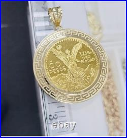 Centenario Coin Custom Solid Yellow 10k Gold 50 Pesos 1947 Mexico Mexican Coin