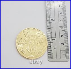 Centenario Coin Custom Solid Yellow 10k Gold 50 Pesos 1947 Mexico Mexican Coin Centenario Coin Custom Solid Yellow 10k Gold 50 Pesos 1947 Mexico Mexican Coin