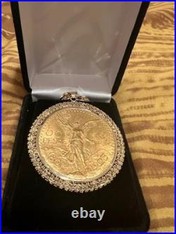 Centenario Mexican Real Gold 1923 SOLID REAL 22kt With Pendent & Goldchain. 14kt Centenario Mexican Real Gold 1923 SOLID REAL 22kt With Pendent & Goldchain. 14kt
