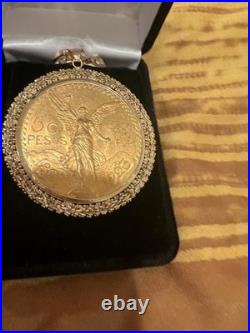 Centenario Mexican Real Gold 1923 SOLID REAL 22kt With Pendent & Goldchain. 14kt Centenario Mexican Real Gold 1923 SOLID REAL 22kt With Pendent & Goldchain. 14kt