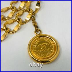 Chanel Gold Metal Double Chain Coin Belt Vintage 1607-100-22520