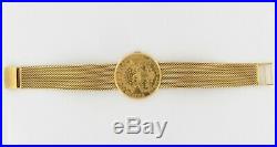 Chopard $20 Dollars Liberty Coin 18K Solid Gold Bracelet Mechanical Watch 34.5mm