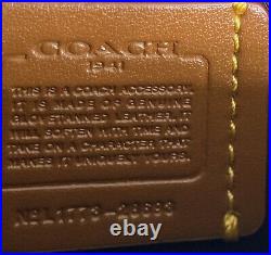 Coach 1941 Metallic Pink/gold Leather Tea Rose Kisslock Coin Purse 28693 Euc