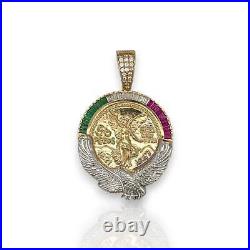 Coin Centenario Mexicano Pendant 14K Solid Gold