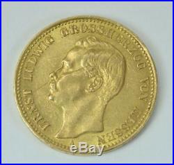 Coin Münze 20 Mark Ernst Ludwig Grossherzog von Hessen 1908 A Jäger 226