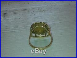 Coin Ring 14kt Ladys Solid Gold(22kt Dos Pesos 1945)