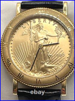 Coin Watch $25 Solid Gold Eagle Watch US Mint 1999 Millennium Limited Edition
