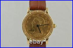 Corum 10 Dollar Coin Watch Münzuhr 22K Coins Quartz 0 31/32in Vintage Pretty