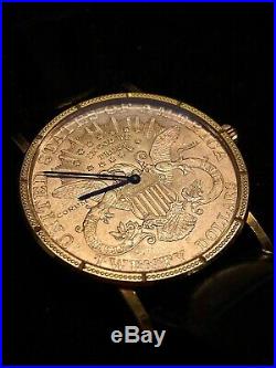 Corum 18K Gold US Federal Reserve 1888 $20 Coin Watch $30K Apr. & CoA