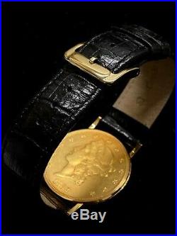 Corum 18K Gold US Federal Reserve 1888 $20 Coin Watch $30K Apr. & CoA
