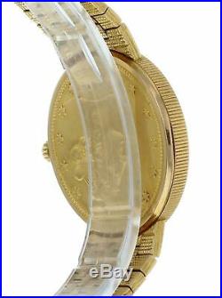 Corum 1901 Liberty $10 Coin & 18K Gold Bracelet 28.5mm Quartz Ladies Watch