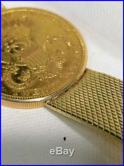 Corum 1904 24k / 18k Twenty Dollars $20D Gold Coin Watch Manual wind Flip up lid