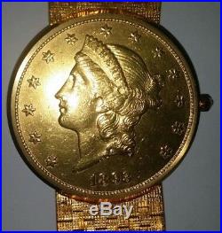 Corum $20 Double Eagle 1893 Gold Coin Watch 18K