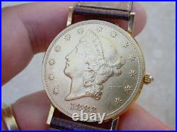 Corum $20 U. S. Gold Coin 1883, 35 mm Yellow Gold Mens Watch