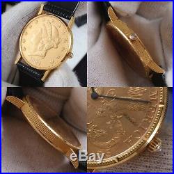 Corum AUTOMATIC $20 Dollar 1904 Coin LIBERTY Watch 18/22K Solid Gold / FULL SET