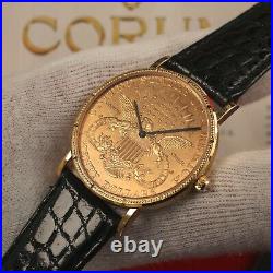 Corum Coin Liberty Head 1898 $20 Dollars 22/18K Gold Watch / HERITAGE FULL SET