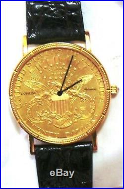 Corum Double Eagle Twenty Dollar 20$ Coin Watch 1903 18k solid gold boxed EXC++