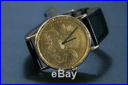 Corum Liberty Double Eagle Gold Coin Watch $20 1877 United States SOLID GOLD
