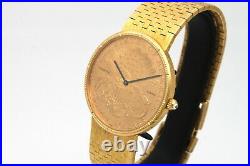 Corum Men's $20 Liberty Head Double Eagle Coin Solid Gold Wristwatch with Box