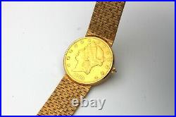 Corum Men's $20 Liberty Head Double Eagle Coin Solid Gold Wristwatch with Box