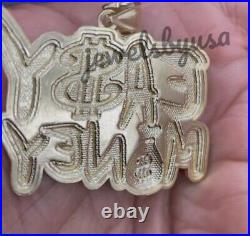 Customized Fine Solid Metal Men's Mini fancy Pendant Yellow Gold Plated Silver