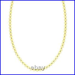 Disc Chain Necklace 14K Solid Gold Women Adjustable Sparkle Sequin Coin Chain