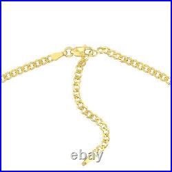 Double Coin Lariat Necklace 14K Solid Gold Women Adjustable Cuban Link Chain