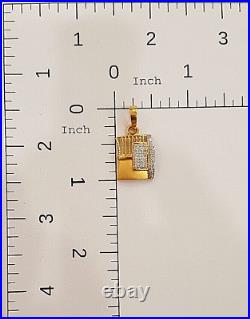 Elegant Look 22K Gold Pendant Classy Design Square Solid Gold Pendant Hallmark