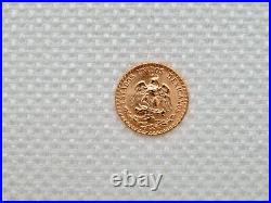 Estados Unidos Maxicanos 1945 Dos Pesos Solid Gold Coin 1.6 grams 13 mm