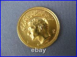Estate 22kt Yellow Gold 3d 1324 Persian One Pahlavi Solid Coin #27418
