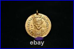 Extremely Rare Authentic Ancient Byzantine Gold Coin Weighing 3.6GR Good Quality