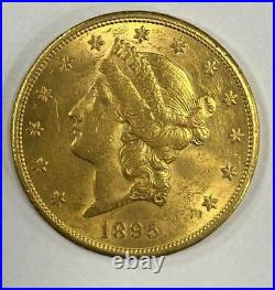 Extremely rare and fine 1895 20 dollar gold coin 1 TROY OZ