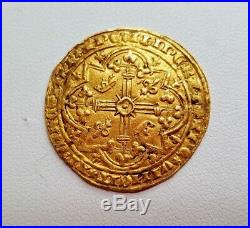 France Medieval Rare Gold French Coin Of The Middle Ages 1364-1380 Charles V