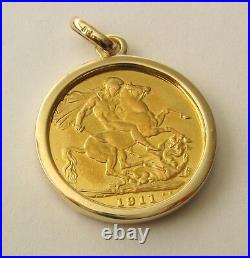 GENUINE SOLID 9K 9ct YELLOW GOLD FULL SOVEREIGN COIN HOLDER PENDANT