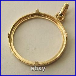 GENUINE SOLID 9K 9ct YELLOW GOLD FULL SOVEREIGN COIN HOLDER PENDANT