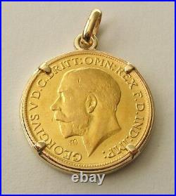 GENUINE SOLID 9K 9ct YELLOW GOLD FULL SOVEREIGN COIN HOLDER PENDANT