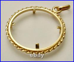 GENUINE SOLID 9K 9ct YELLOW GOLD HALF SOVEREIGN COIN HOLDER PENDANT GENUINE SOLID 9K 9ct YELLOW GOLD HALF SOVEREIGN COIN HOLDER PENDANT