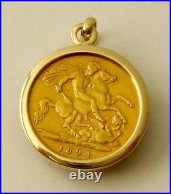 GENUINE SOLID 9K 9ct YELLOW GOLD HALF SOVEREIGN COIN HOLDER PENDANT GENUINE SOLID 9K 9ct YELLOW GOLD HALF SOVEREIGN COIN HOLDER PENDANT