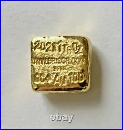 GOLD #017 of 100 GOLD 1oz 9999 Bricor hand poured gold bar one troy oz 2021year