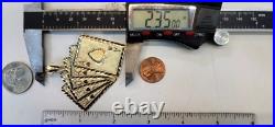 GOLd 10k Playing Card poker Ace casino gamble blackjack charm Pendant luck solid
