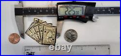GOLd 10k Playing Card poker Ace casino gamble blackjack charm Pendant luck solid