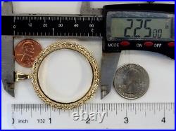 GOLd 14k Cuban Bezel 50 pesos pendant Mexico moneda centenario solid frame bisel GOLd 14k Cuban Bezel 50 pesos pendant Mexico moneda centenario solid frame bisel