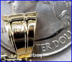 GOLd 14k Cuban Bezel 50 pesos pendant Mexico moneda centenario solid frame bisel GOLd 14k Cuban Bezel 50 pesos pendant Mexico moneda centenario solid frame bisel